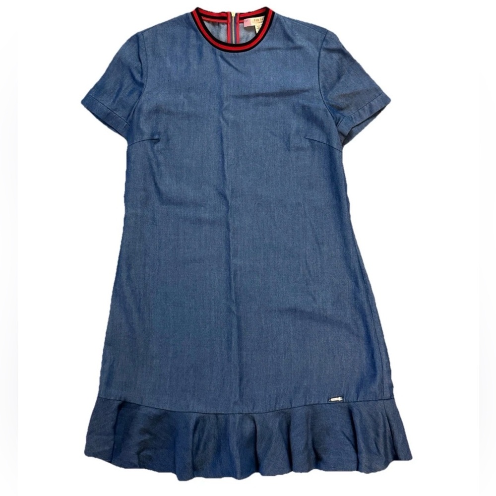 Ted Baker Women's Blue Denim Mini Dress Size 2